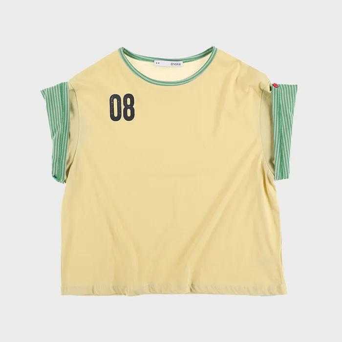 [4차] BUTTON DOUBLE SLEEVE T (YELLOW)