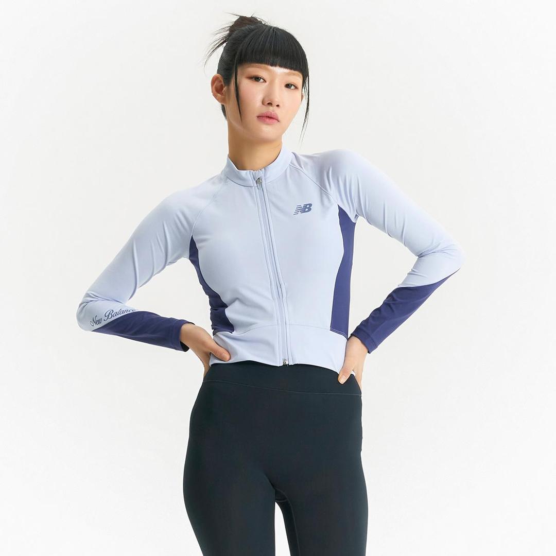 WOMEN 에센셜 집업 래쉬가드(SLIM FIT)