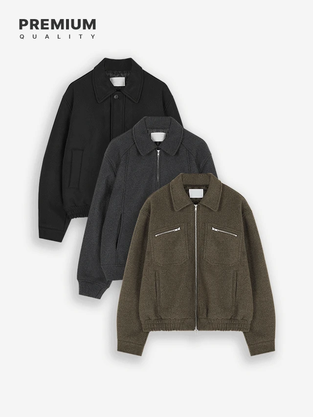 [3type]웨이브 투웨이 모직 자켓(3color)