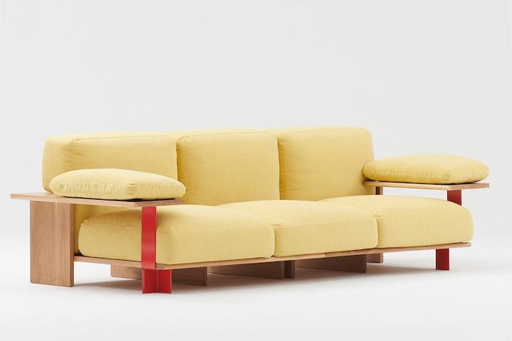 JC901 SOFA RED METAL