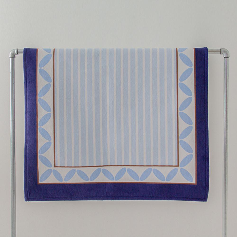 그리스 블루 사계절 단모 러그 물세탁러그 발매트 카페트 3size