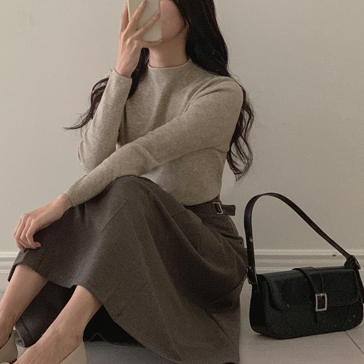 모어렌 [made/3천장/반폴라니트] #MADE [tnt0514] 브리즌 베이직 반하이 니트(반목니트,반목니트,폴라니트,긴팔니트,데일리룩)