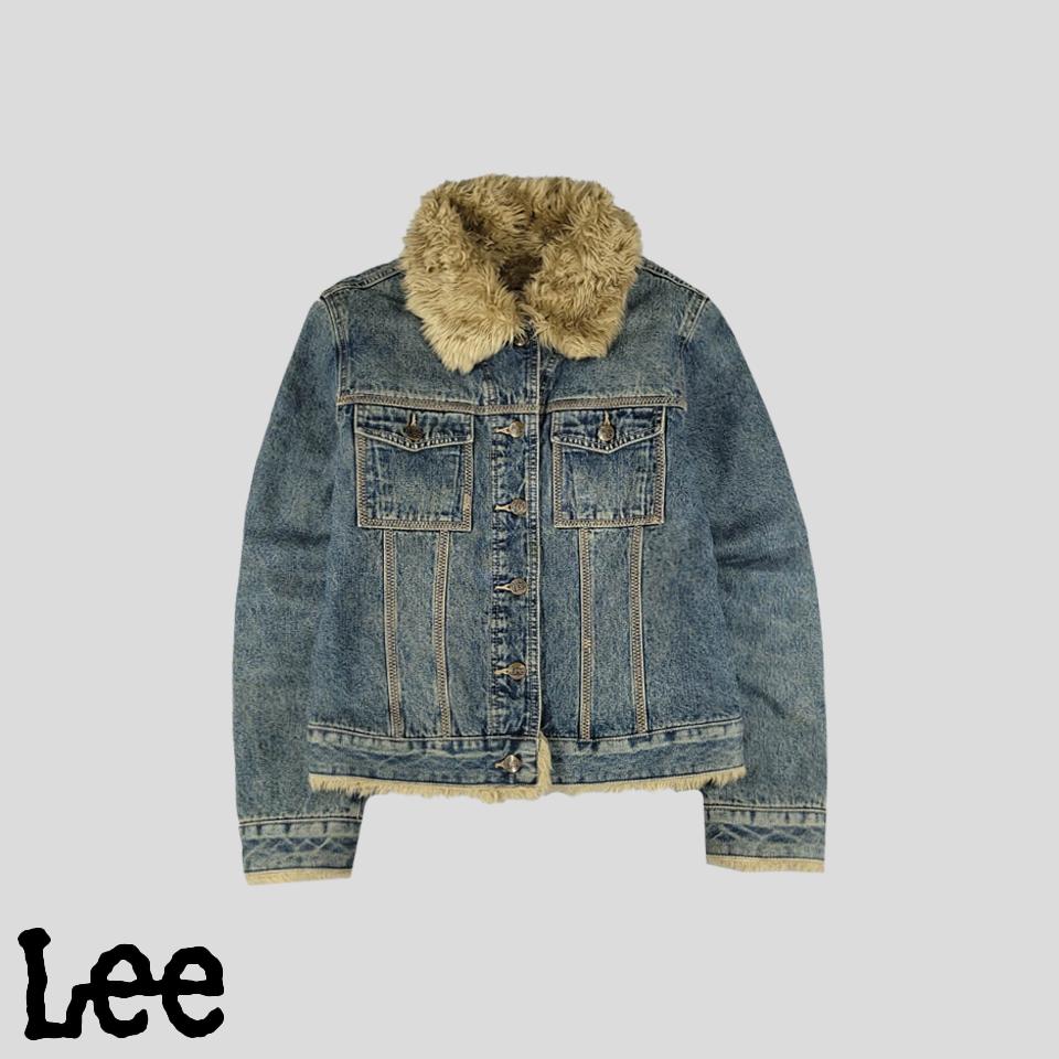 LEE 리 유니온메이드 중청 TYPE3 3세대 이너퀼팅 플리스 셰르파 쉐르파 트러커 지쟌 데님자켓 청자켓 MADE IN USA WOMANS M-L