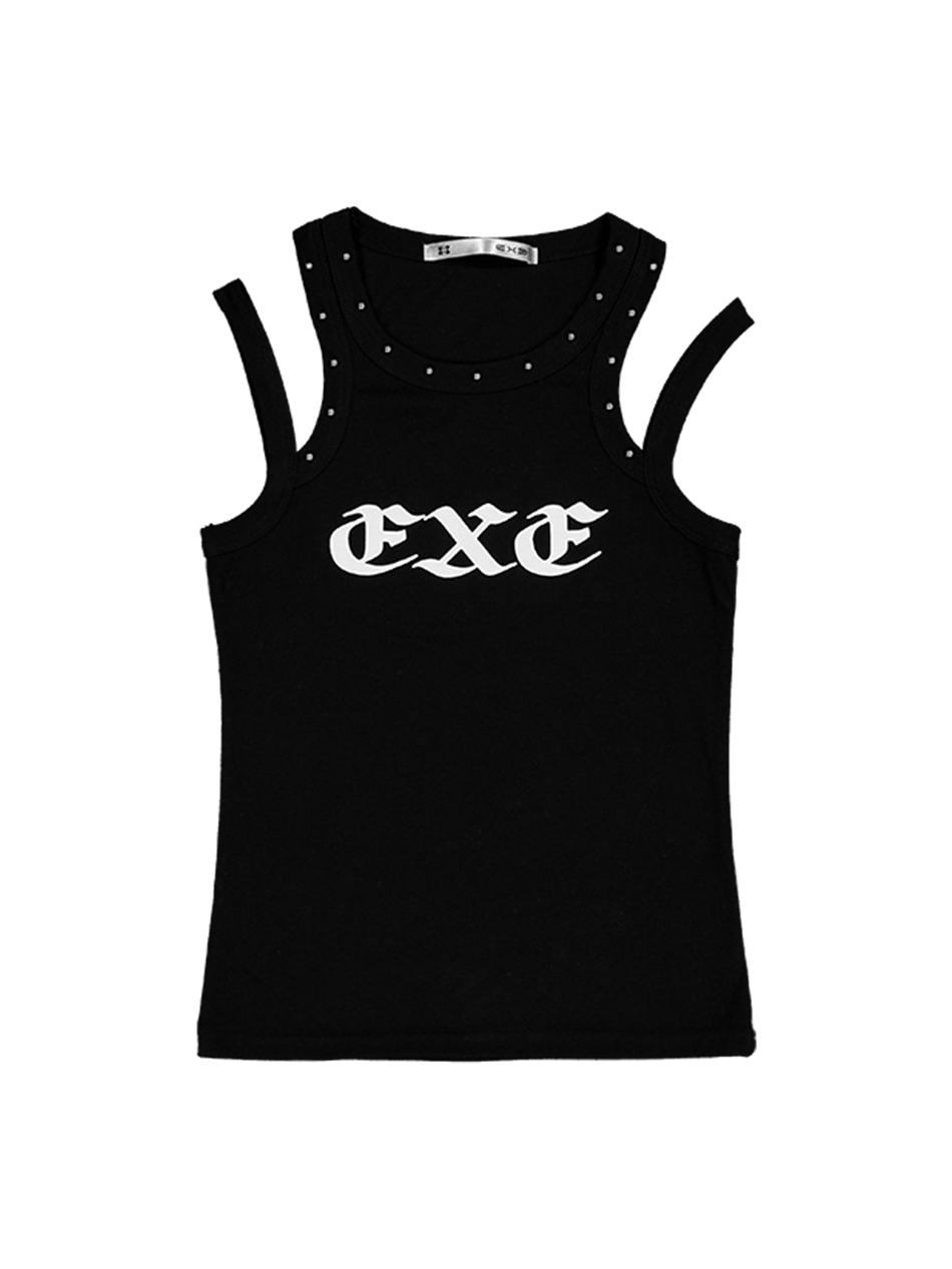 DOUBLE STRAP STUDDED SL / BLACK
