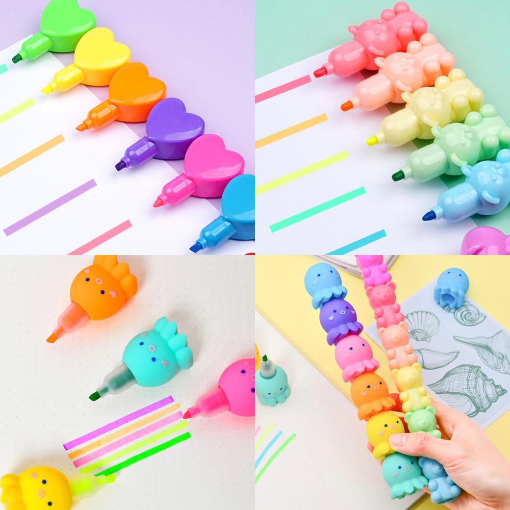 빼빼로 하트 곰돌이 하리보 문어 카트리지 색연필 고체 형광펜 하이라이트펜 구디백 단체선물