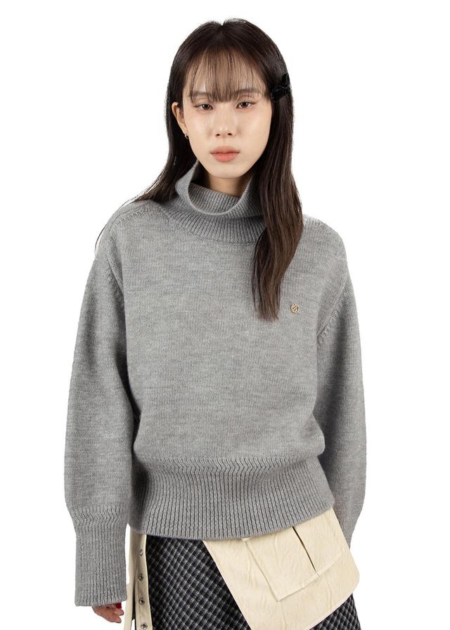 LAPEL WOOL-BLEND KNIT