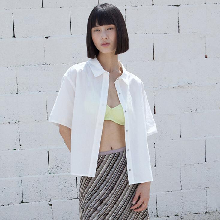 breeze cotton shirt (white)