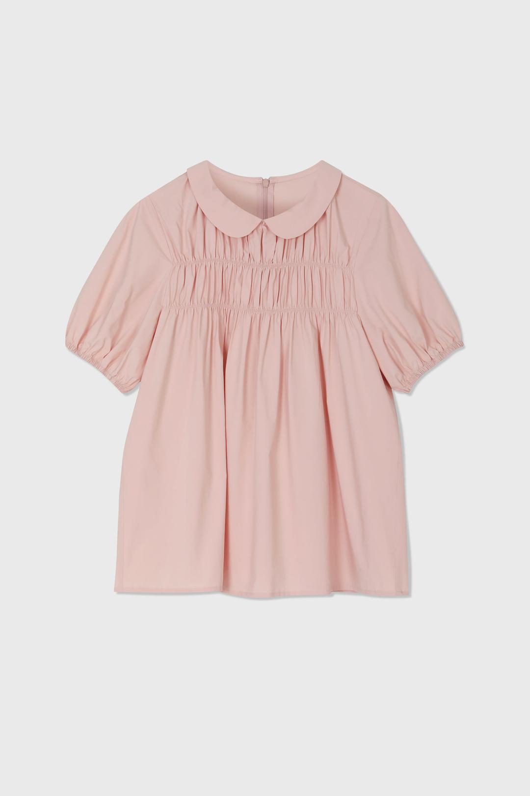 GATHER COLLAR BLOUSE (PINK)