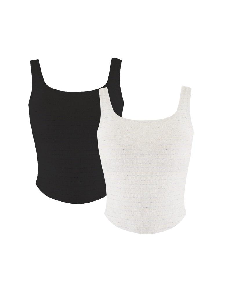 아텐스 - 트위드 스퀘어 브라탑 2PACK