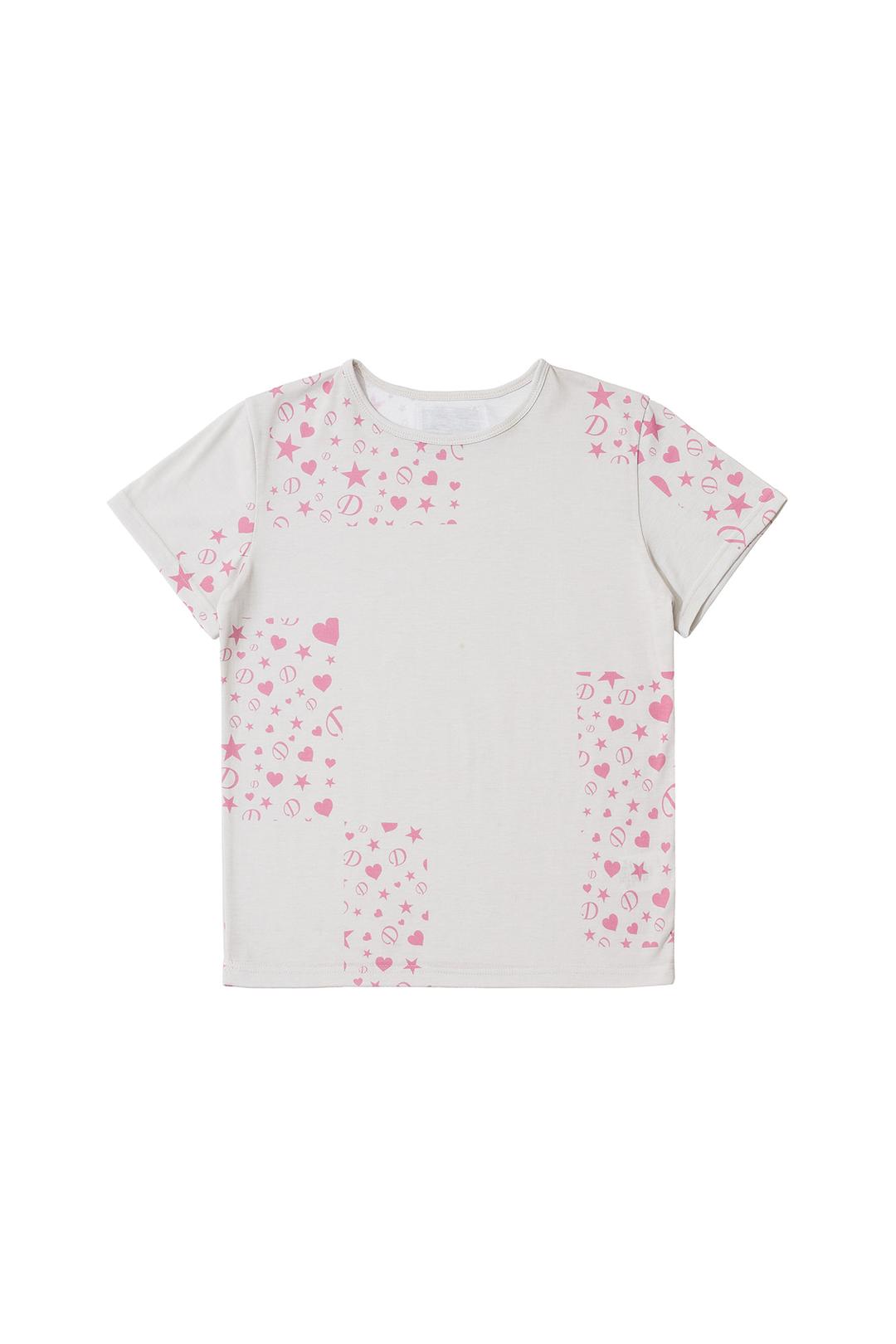 DEINET X TMV LOGO BLOCK T-SHIRTS IN BEIGE