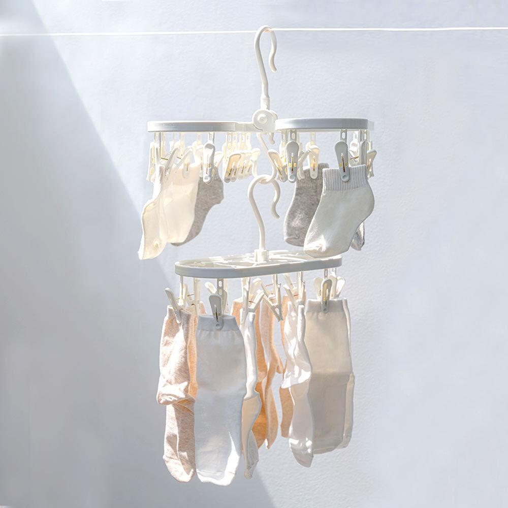 엉키지않는 빨래걸이&미니건조대 24P [자취용, 기숙사 건조대, 원룸 건조대, 아기옷, 양말 건조대]