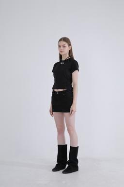 Low denim skirt 001