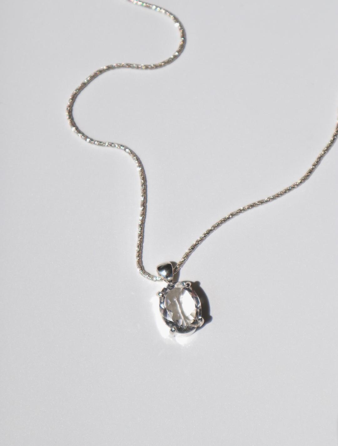 White crystal necklace