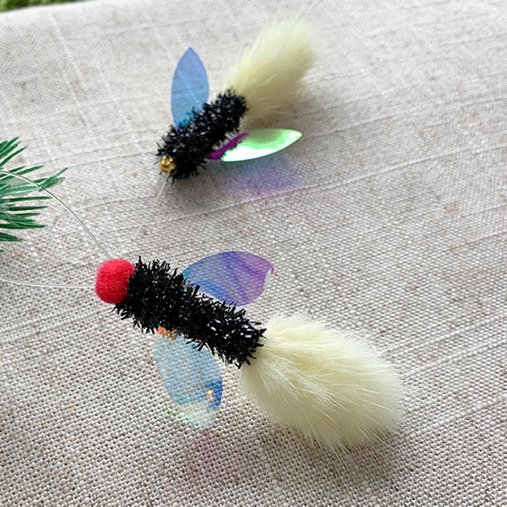 점푸캣 노랑궁둥이 벌레장난감 고양이낚시대 리필 2종 택1