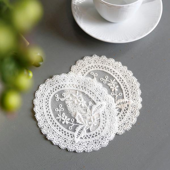 끌레어 레이스 티코스터 컵받침 2컬러