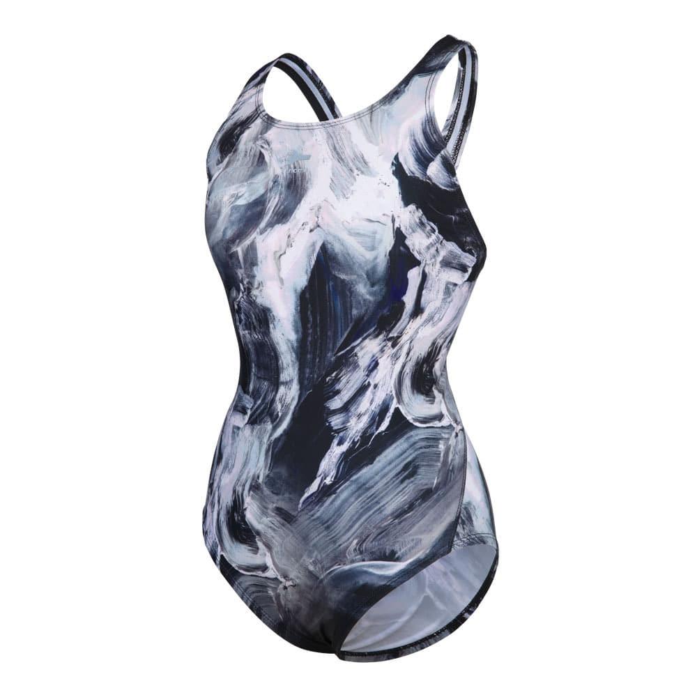 여성 마블 FLEX백 원피스수영복 블랙 RN-LS2D808-BK