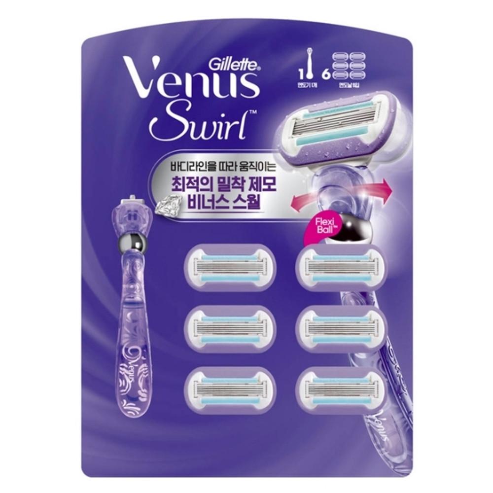 코스트코 질레트 비너스 스월 제모기 세트 제모기1+제모날6 다리털 겨드랑이 여성용 면도기