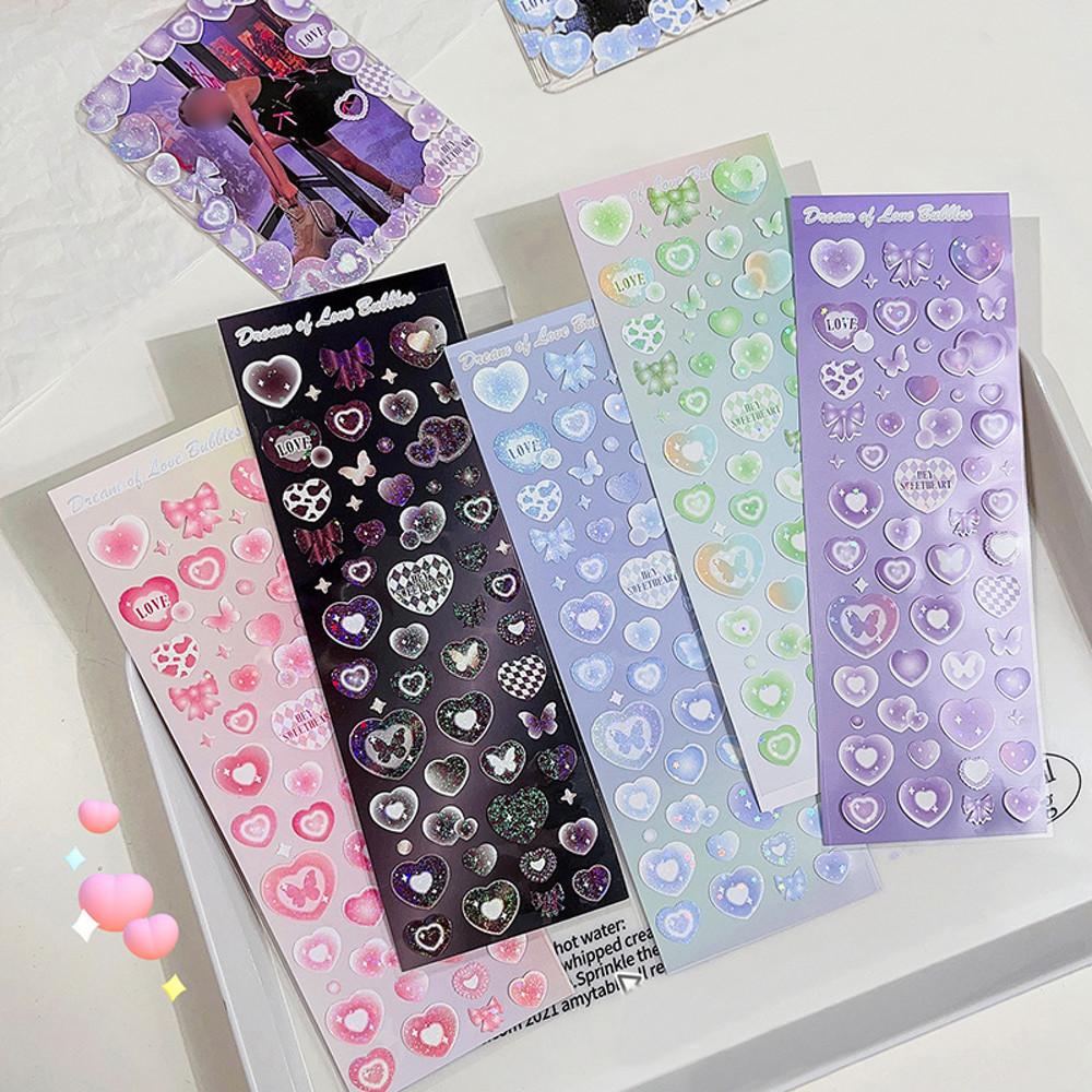 파스텔 키치 하트 씰스티커 5종