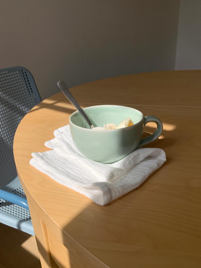 mint ceramic bowl