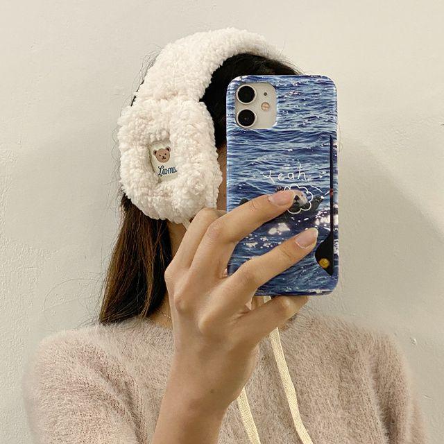 [빠른배송/1+1할인] 포근한 뽀글이 양털 곰도리 귀도리 3color 귀여운 곰돌이 따뜻한 겨울 귀마개 귀덮개