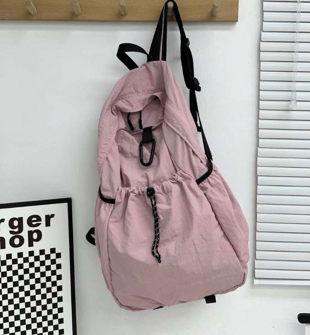남여공용 커플추천 카고 나일론 보부상 짐색 여행용가방 스트링백팩