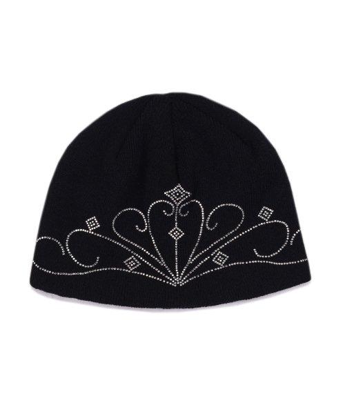 ANGORA HOTFIX KNIT BEANIE (BLACK)