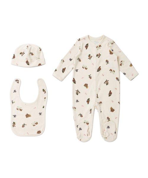 베이비 여아 폴로 베어 코튼 쓰리피스 기프트 세트