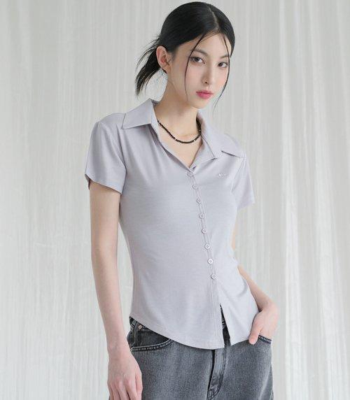 Sopy Collar Short-Sleeve GREY