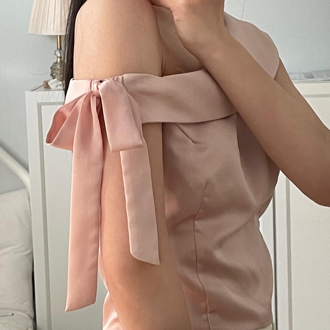 satin ribbon blouse