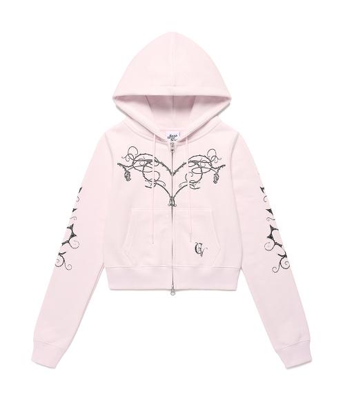 W STEM ZIP UP HOODIE PINK(CV2FSFM402A)