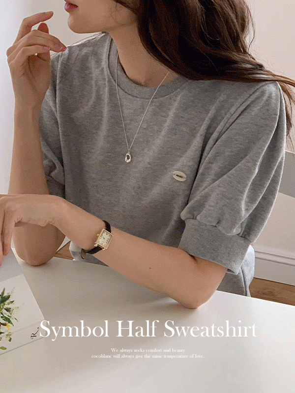 코코블랑 [여름신상🌴][1천장돌파] 심볼 하프 맨투맨