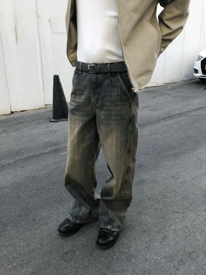 [구디션추천/모델소장/주문폭주] Comper vintage washed wide denim