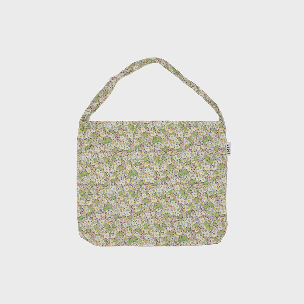 PASTEL FLOWER ECO BAG-YELLOW/GREEN(CORDUROY)