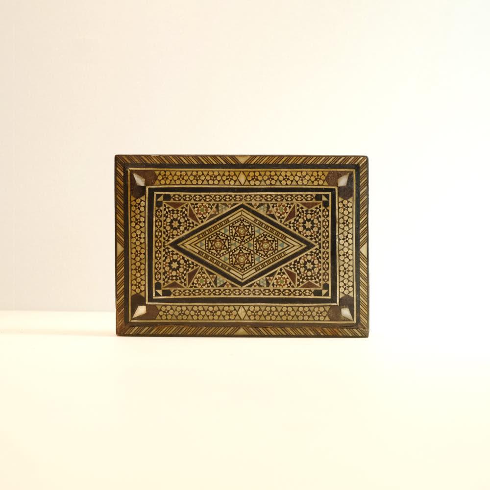 [중고] 아프리칸 핸드크라프트 빈티지 박스 M 패턴3 18.5x5x14