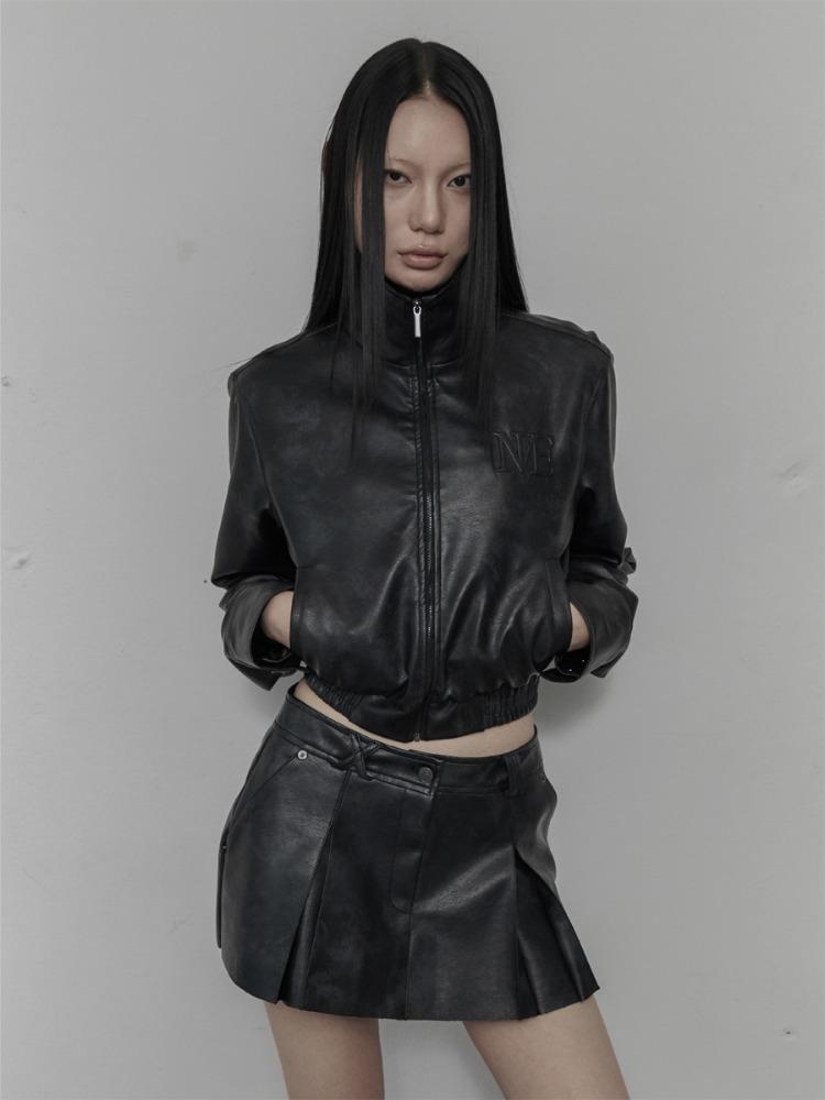 [mnem] Wisp Leather Jacket
