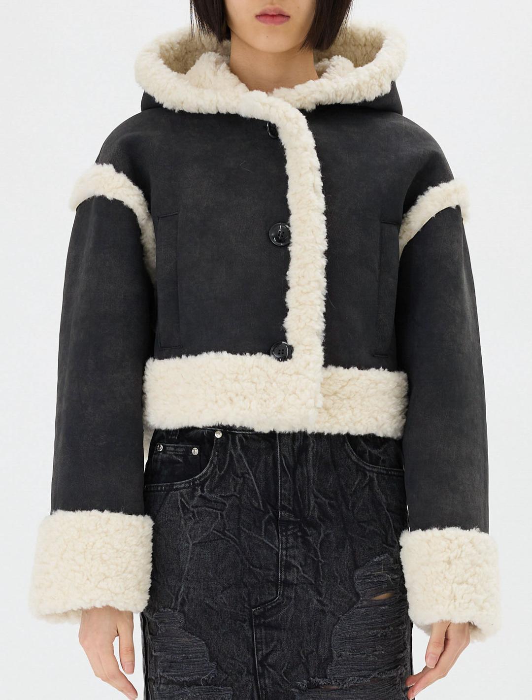 스탠드 스튜디오 런던 자켓 블랙/오프 화이트 - empty