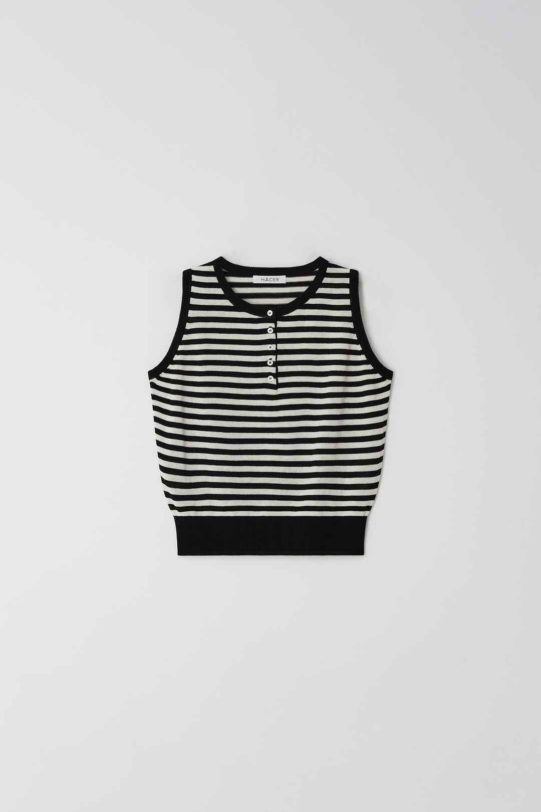 Henri Neck Sleeveless Knit