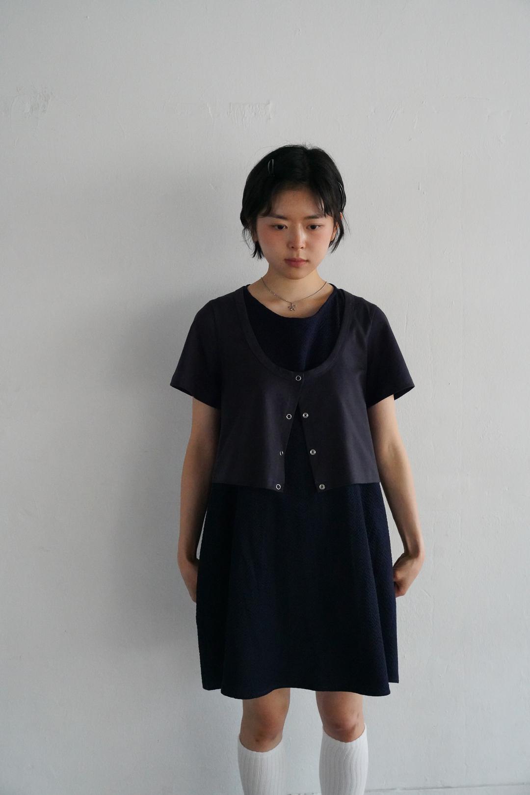 U NECK BOLERO - DEEP NAVY