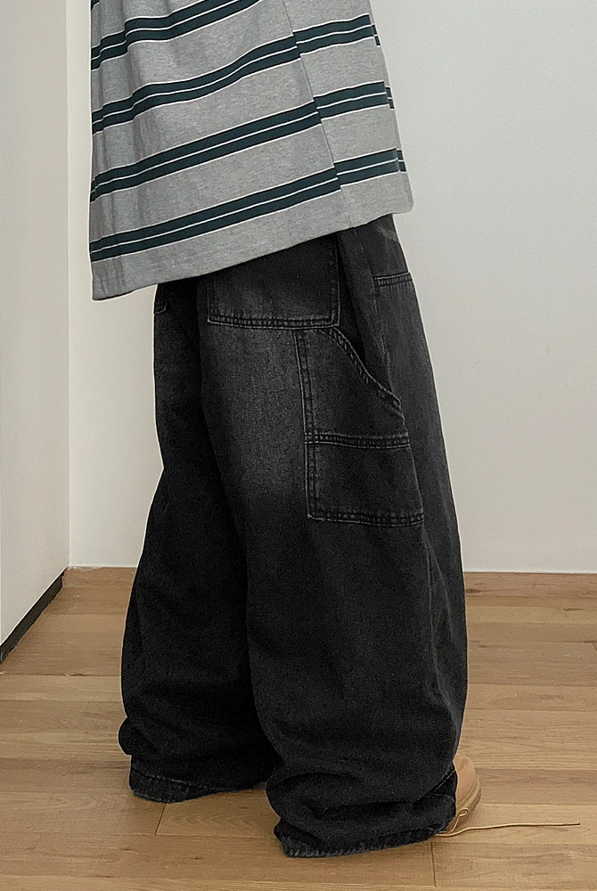 CRUSH 더블니 카펜터 데님팬츠