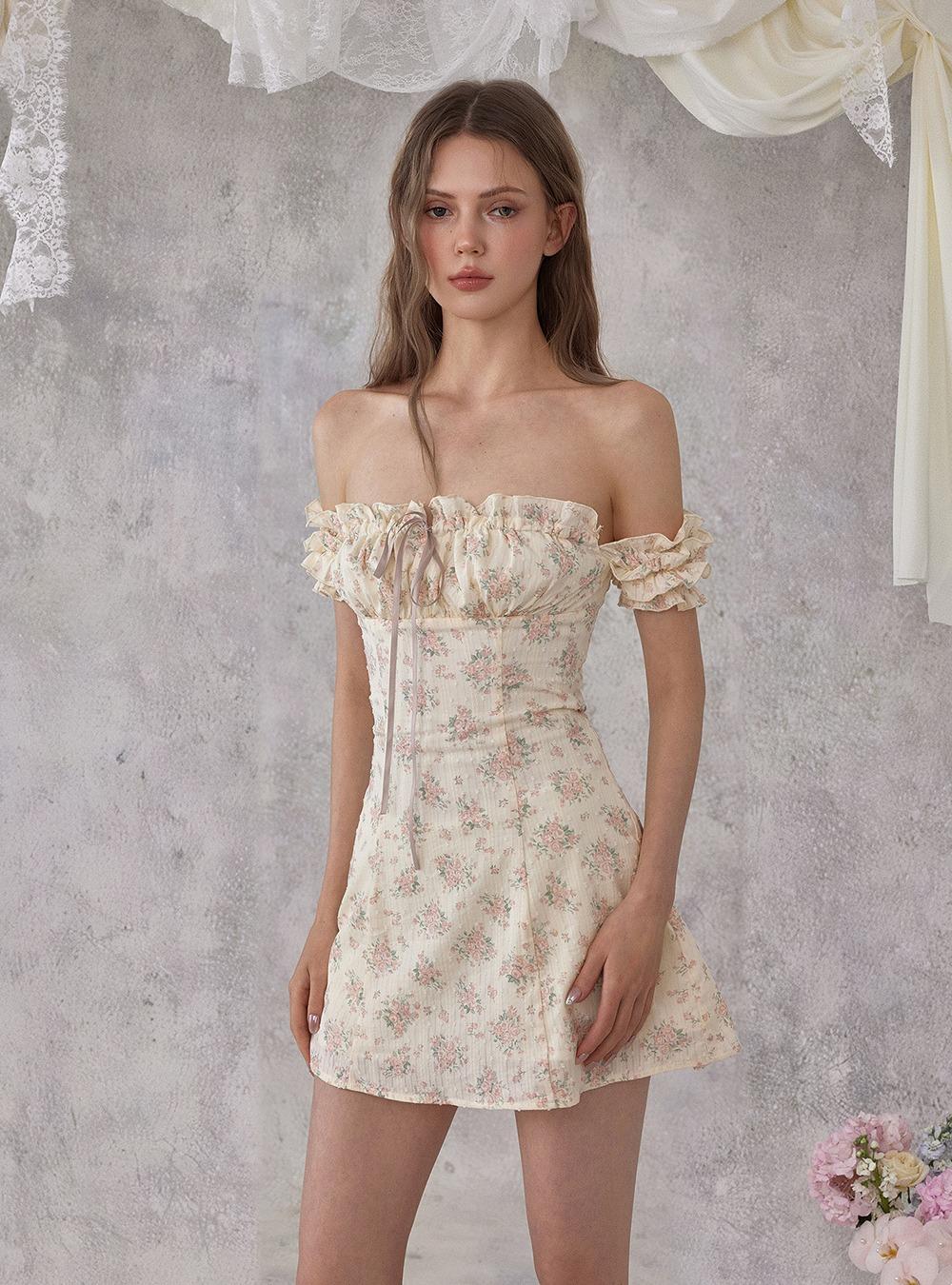 Floral Tie-Strap Mini Dress