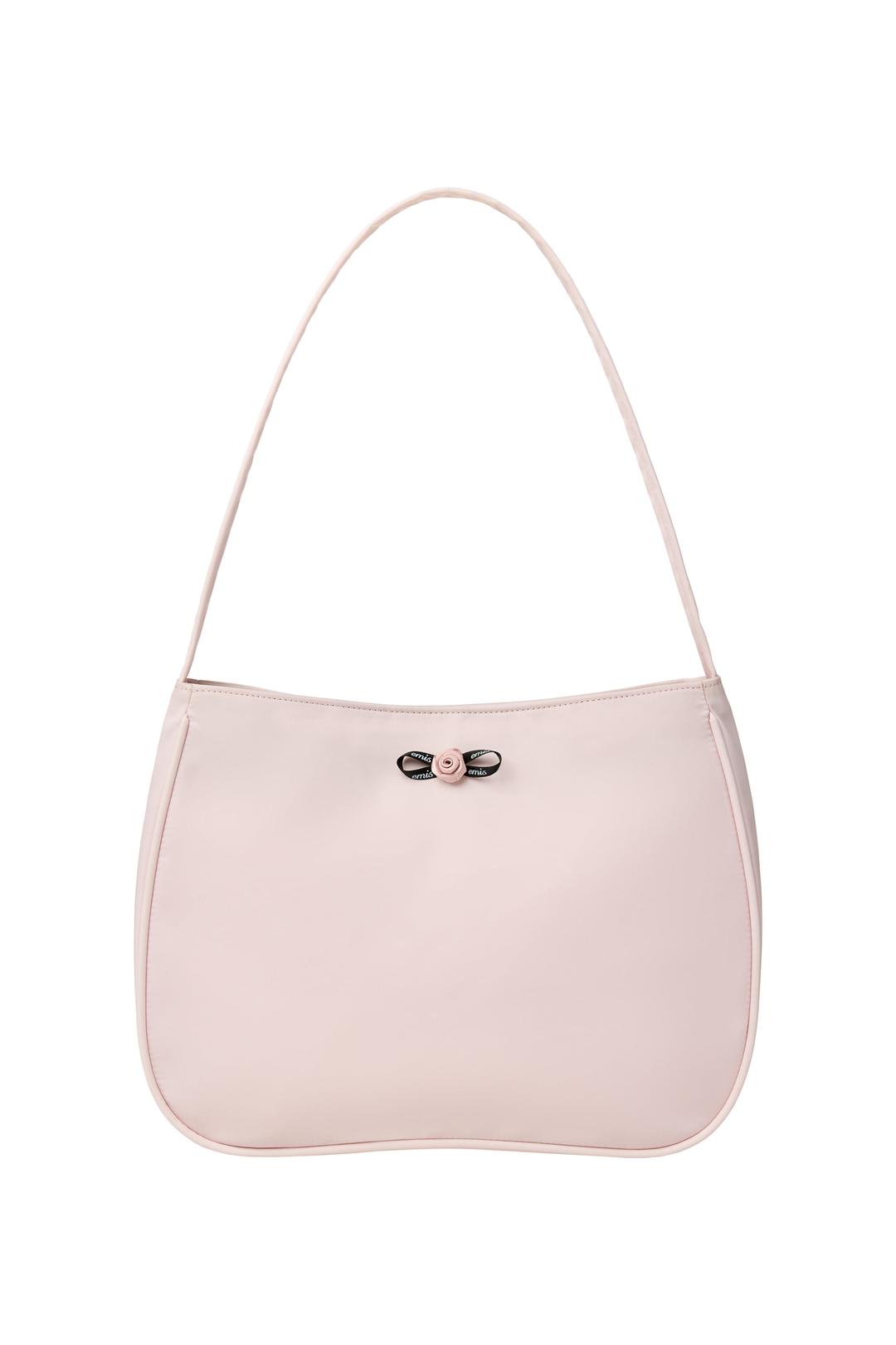 MINI CORSAGE APPLIQUE SHOULDER BAG-PINK