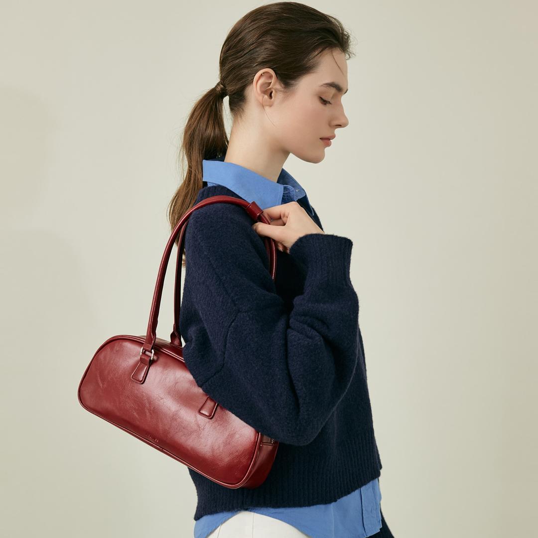 엔티아 숄더백 레드