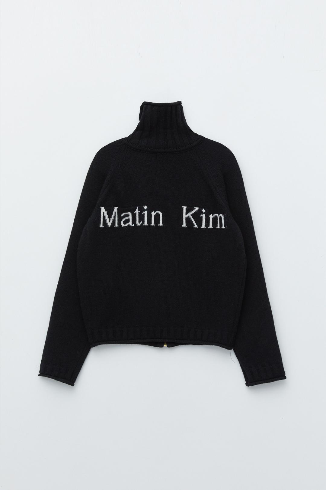 SPELL POINT KNIT ZIP UP IN BLACK
