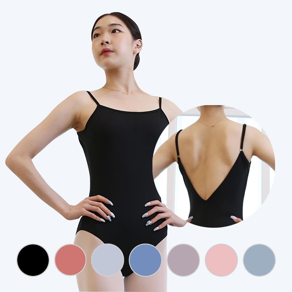 발롱 LTC1113 성인 발레복 끈나시 레오타드 무용복