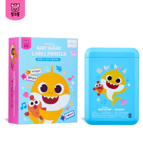 님봇 D110 핑크퐁 아기상어 네임스티커 라벨프린터 (라벨지1개포함) - 라벨프린터 | 쿠팡