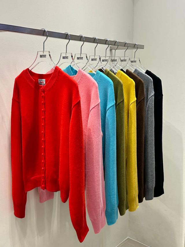 아웃핏 캐시미어 콩단추 울가디건 (8color) 무료배송