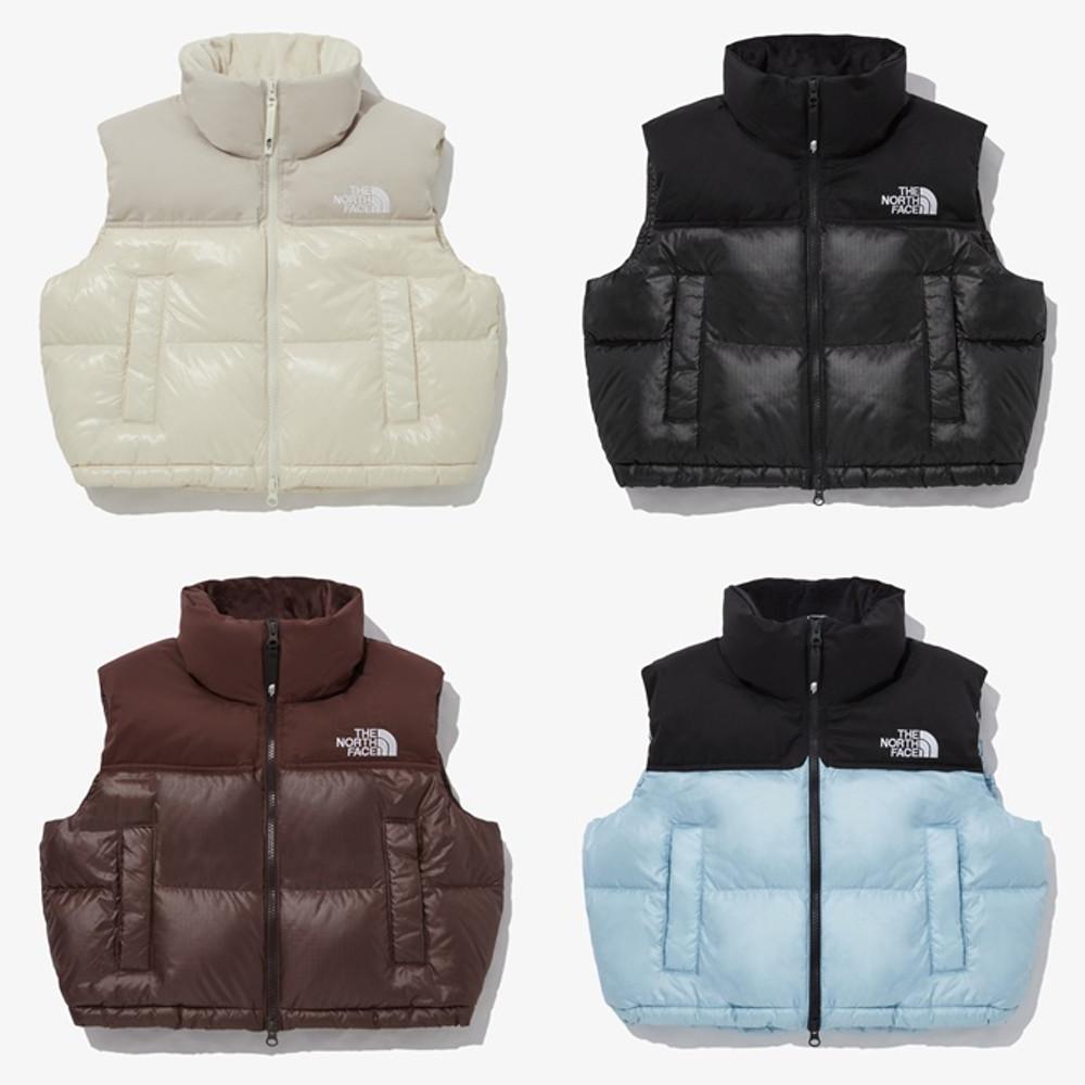 노스페이스 여성 패딩조끼 크롭 숏다운 노벨티 눕시 다운 베스트 NV1DP80