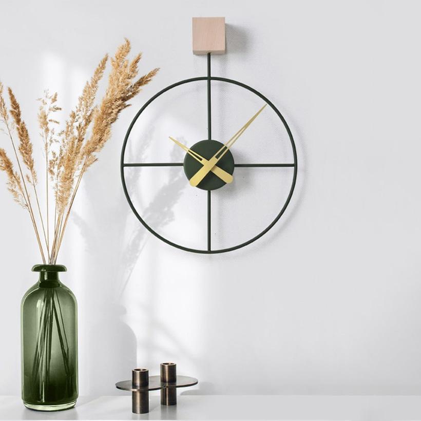 와이어벽시계/미니/컬러_에버그린