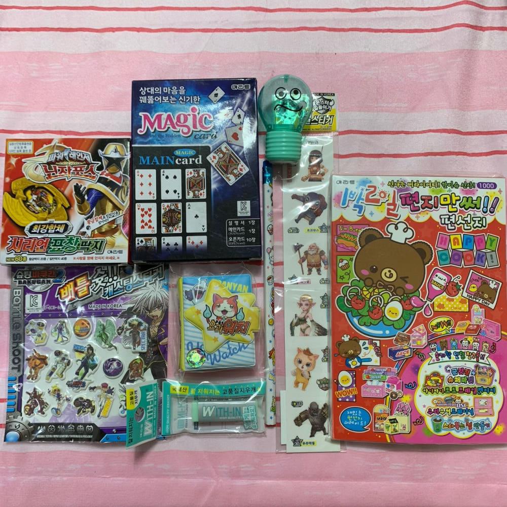 [고전문구] 추억의 위시윙 회전문구 슈팅바쿠간 몬스터길들이기 요괴워치 파워레인저 닌자포스