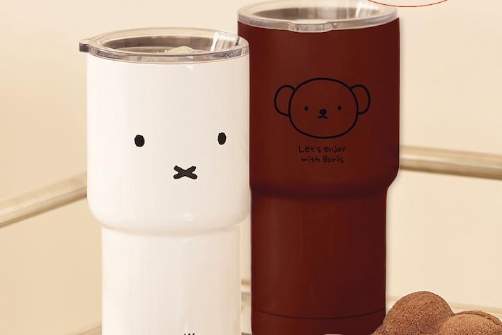 [3차완판 재입고] 보퀴진 미피X보리스 이중진공 스텐 대용량 텀블러 600ml